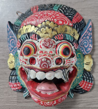 Yak Thai Demon Temple Guard Thailand Wooden Hand Carved Mask used