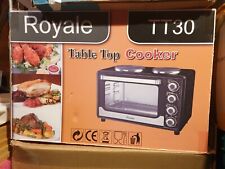 Royale Mini Electric Cooker | 32L Black Table Top Oven with Two Hobs - TT30