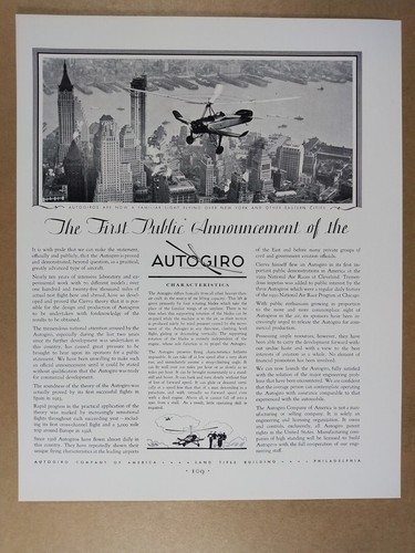 1931 autogiro autogyro - 1931,
