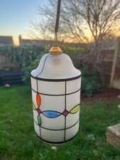 Art Deco Stained Glass Ceiling Light Glass Pendant Shade