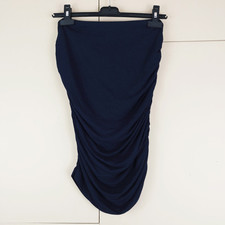 Women's Baukjen Navy Boob Tube Top Sleeveless Ruched Jersey Stretch UK8