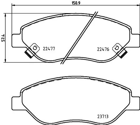 Brake pads 8db - 355, 025-631