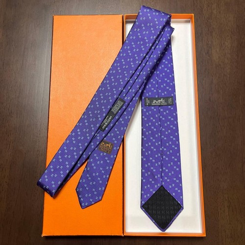 Hermes tie purple and blue - hermes,