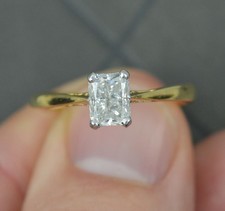 Natural 1ct Diamond and 18ct Yellow Gold Solitaire Engagement Ring