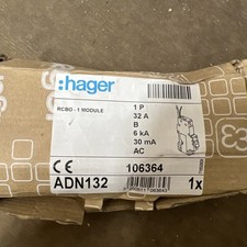 1x Hager ADN132 Single Pole