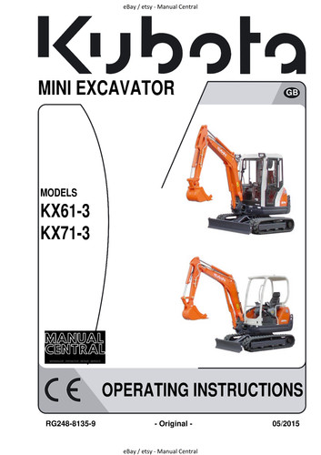 Kubota kx61 kx71 mini - kubota, kx61-3