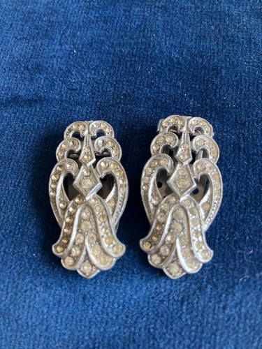 Vintage 1930s pair clear paste - vintage,
