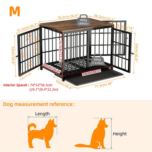 Rustic wooden dog crate - rustic,