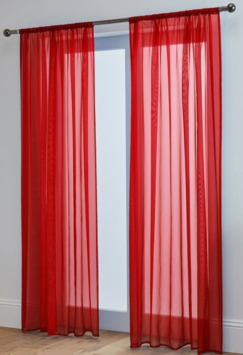 Voile curtains pair - curtains, panels)