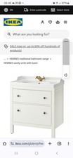 Ikea Vanity Unit Hemnes / Rutsjön Bathroom wash-stand and wash-basin, no-tap