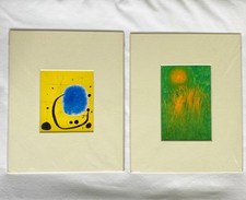 Set Of 2 Joan Miro Mounted Art