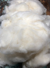 6oz Cream White Wool Batting