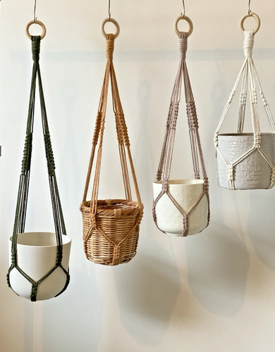 Macrame plant hanger - hanger, no