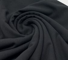 Plain Black Scuba Crepe Stretch Fabric 4 Way Stretch