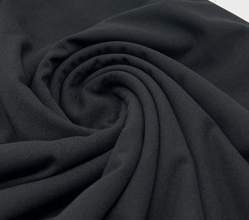 Plain black scuba - scuba, crepe