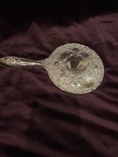 Vintage Silver Plated Hand Mirror Embossed