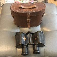 Vintage ROSS, LONDON WW1 Army Officers Stereo Prism Power = 6 Binoculars No. 18