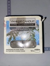 Yankee Candle Sunlight On Snow 12 Scented Tea Lights Free Postage Christmas ￼