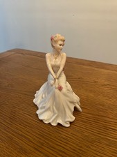Coalport Ladies Of Fashion Gail Figurine Of Lady Sitting On Stool