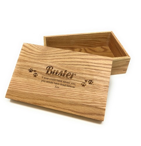 Personalised oak pet memorial - pet,