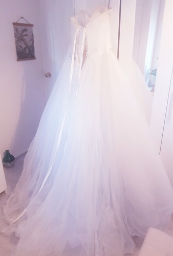 White strapless cinderella - white,