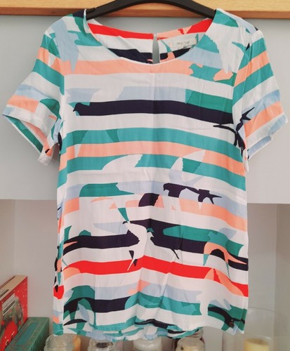 White stuff multi bird top - white,