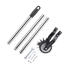 Wheel Rotary Edger Manual Lawn Edger Trimmer with 4 Sections Stainless Steel NEW