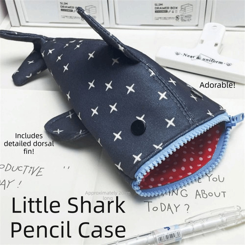 Cute shark pencil - pencil, case