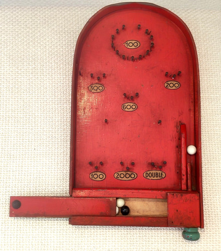 Antique wood bagatelle game - wood,
