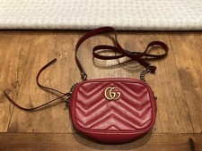 Gucci Authentic Red  Leather