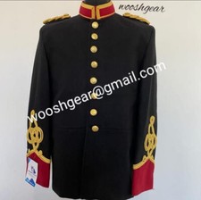 Napoleonic Hussar Black Uk46R Uniform Military Style Tunic Jimmi Hendrix Jacket.