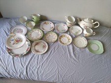 ANTIQUE TEA SET - 20 MIXED ITEMS OF VARIOUS MAKES
