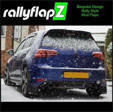 rallyflapZ Mudflaps & Brackets VW Golf R Mk7 /7.5 Hatch Black 4mm PVC *G R-White