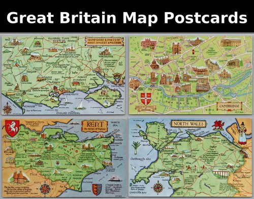 England scotland wales map - map, uk