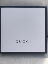 Gucci Strong Bee Merino Wool Grey Striped Scarf New With Tags In Box