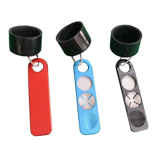 Billiards chalk holder and tip - and,