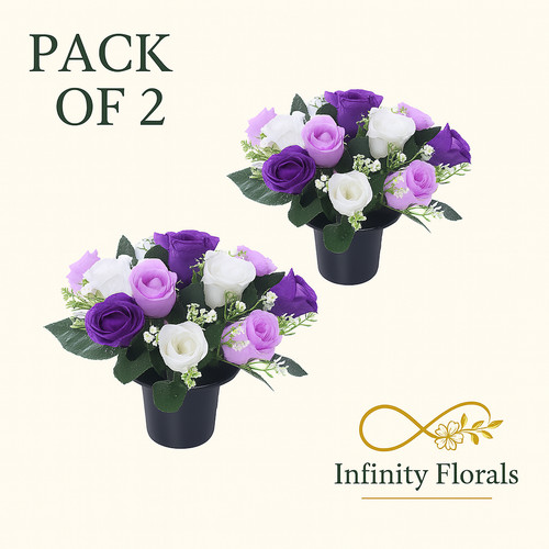 Artificial grave flowers - flowers, rose