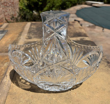 Vintage  Crystal Oval Console