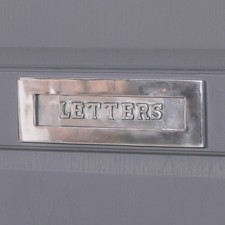 Polished metal letterbox - polished,