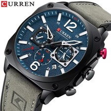 CURREN Men Watch Weekdate Quartz Wristwatch Male Leather Business Quartz Watches