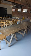 Rustic Tressel Table with detachable legs