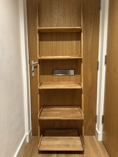 Futon Company Solid Oak Narrow Leaning Ladder Shelve