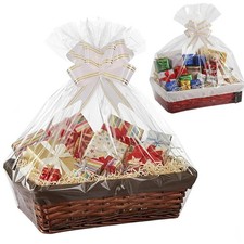 Large Rectangular Wicker Gift Basket Xmas Hamper Make Your Own Hamper Kit Set
