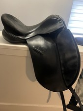 16.5 inch black Ideal Jessica dressage saddle, barely used, mainly in storage