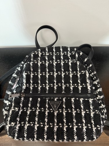 Guess backpack black and white - guess,