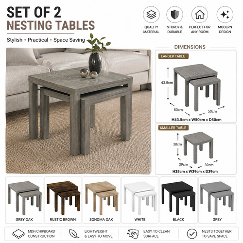 Set nesting tables side - 2,