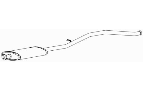 Centre exhaust middle silencer - centre,