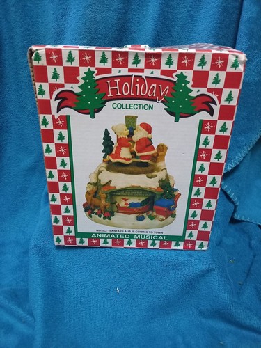 Vintage rotating kissing santa - vintage,