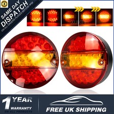 Commercial 12V LED Tail Lights Universal for Truck Trailer Tractor Caravan 