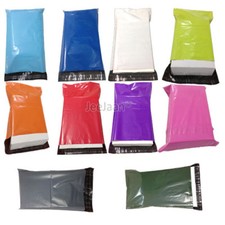 Coloured Polythene Plastic Mailing Postal Packaging Bags  mix Self Seal Strip